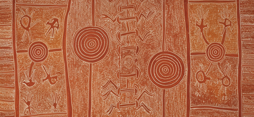 Australian Aboriginal Bark Painting Ochre Pigments Eucalyptus Materials