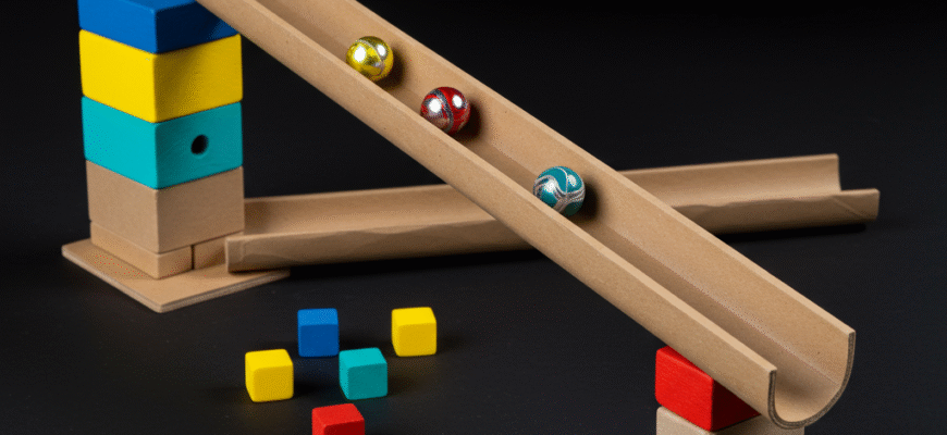 Cardboard Tube Marble Run Construction Craft STEM Activity for Kids Engineering Fun