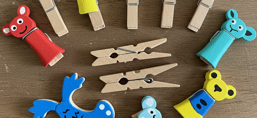 Clothespin Craft Projects for Children Puppets Animals Holding Notes Fun