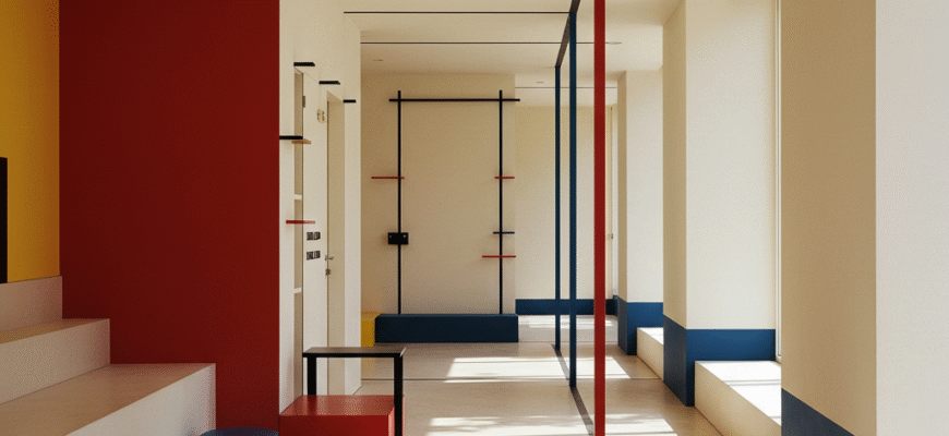 De Stijl Movement Primary Colors and Lines