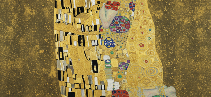 Klimts The Kiss Incorporating Gold Leaf into Art Nouveau Painting Style