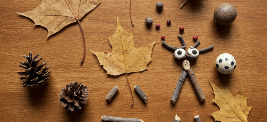 Nature Crafts for Children Leaf Rubbings Pinecone Creatures Twig Art Fun