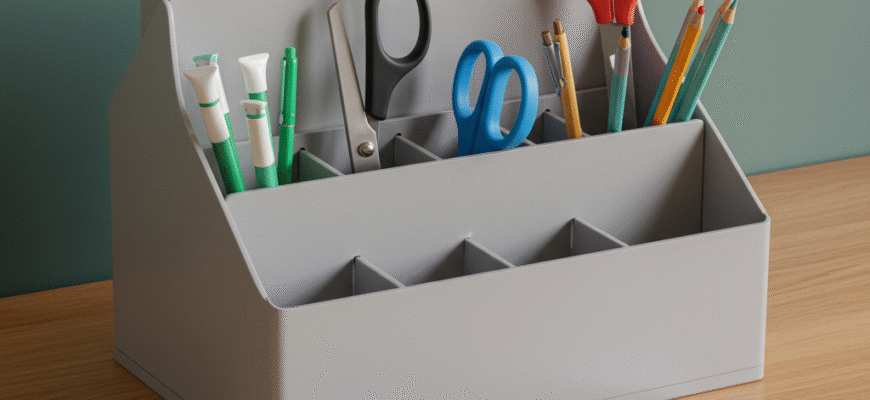 Organizational Caddy Craft Kids Decorating Shoebox Containers Holding Art Supplies Desk Tidy