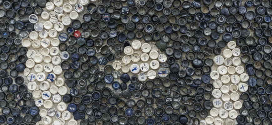 Plastic Bottle Cap Mosaics Murals Community Art Projects Recycling Awareness