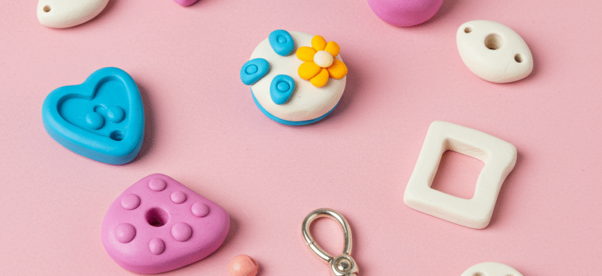Polymer Clay Craft Ideas for Kids Making Beads Charms Miniatures Baking Guide