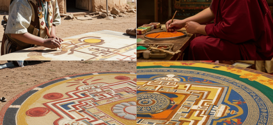 Sand Painting Traditions Navajo Tibetan Cultures Symbolism Techniques Today