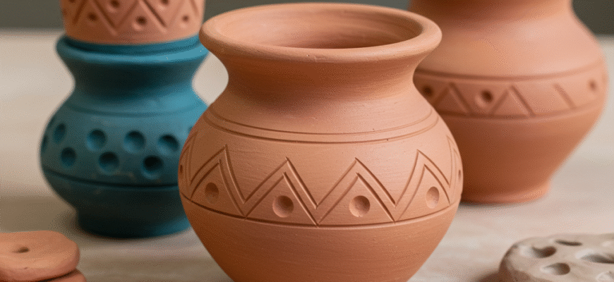 Simple Clay Pinch Pots Coil Pots Techniques for Children Introduction Ceramics