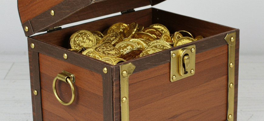Treasure Chest Craft Kids Decorating Cardboard Box Holding Valuables Pirate Play Storage Fun